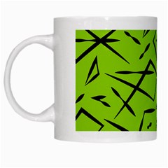 Abstract Pattern Geometric Backgrounds   White Mugs by Eskimos