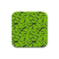 Abstract Pattern Geometric Backgrounds   Rubber Square Coaster (4 Pack) by Eskimos