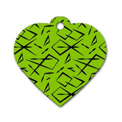 Abstract Pattern Geometric Backgrounds   Dog Tag Heart (one Side) by Eskimos