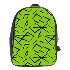 Abstract Pattern Geometric Backgrounds   School Bag (large) by Eskimos