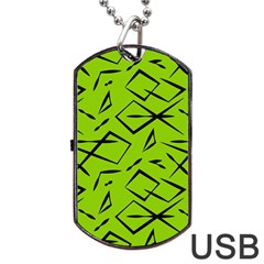 Abstract Pattern Geometric Backgrounds   Dog Tag Usb Flash (two Sides) by Eskimos