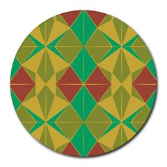 Abstract Pattern Geometric Backgrounds   Round Mousepads by Eskimos