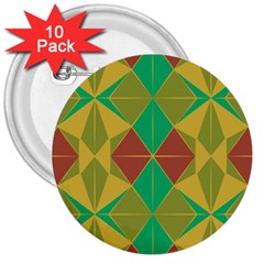 Abstract Pattern Geometric Backgrounds   3  Buttons (10 Pack)  by Eskimos