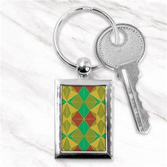 Abstract Pattern Geometric Backgrounds   Key Chain (rectangle) by Eskimos