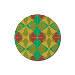 Abstract Pattern Geometric Backgrounds   Rubber Round Coaster (4 Pack) by Eskimos