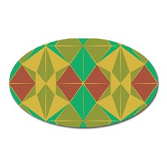 Abstract Pattern Geometric Backgrounds   Oval Magnet by Eskimos