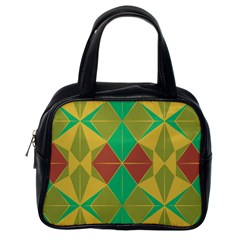 Abstract Pattern Geometric Backgrounds   Classic Handbag (one Side) by Eskimos