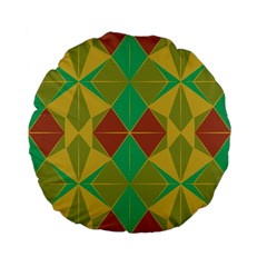 Abstract Pattern Geometric Backgrounds   Standard 15  Premium Flano Round Cushions by Eskimos