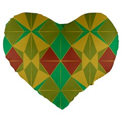 Abstract Pattern Geometric Backgrounds   Large 19  Premium Flano Heart Shape Cushions by Eskimos