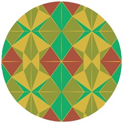 Abstract Pattern Geometric Backgrounds   Wooden Puzzle Round by Eskimos