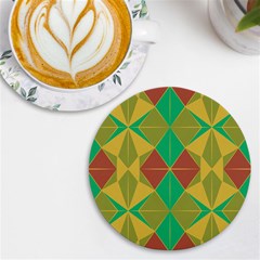 Abstract Pattern Geometric Backgrounds   Uv Print Round Tile Coaster by Eskimos