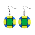 Abstract pattern geometric backgrounds   Mini Button Earrings Front