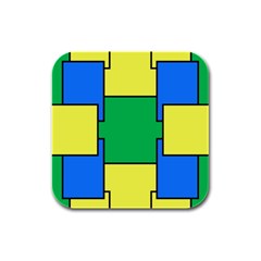 Abstract Pattern Geometric Backgrounds   Rubber Square Coaster (4 Pack) by Eskimos