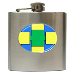 Abstract Pattern Geometric Backgrounds   Hip Flask (6 Oz) by Eskimos