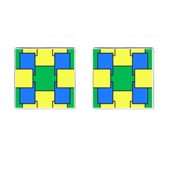 Abstract Pattern Geometric Backgrounds   Cufflinks (square) by Eskimos