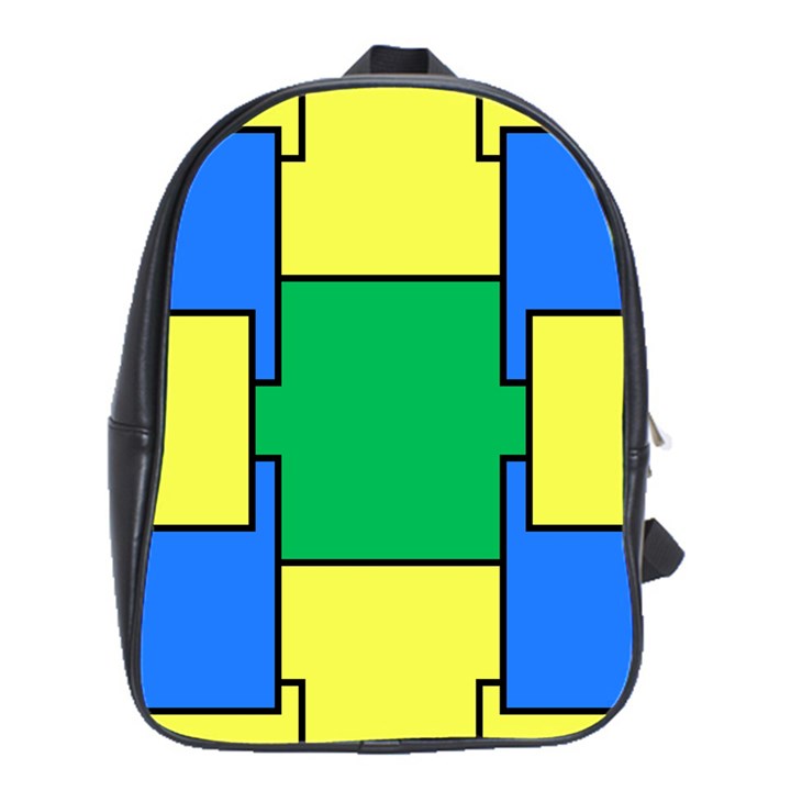 Abstract pattern geometric backgrounds   School Bag (Large)