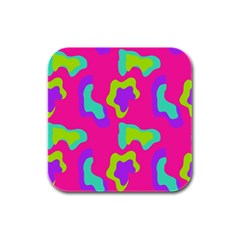 Abstract Pattern Geometric Backgrounds   Rubber Square Coaster (4 Pack) by Eskimos