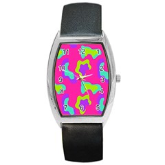 Abstract Pattern Geometric Backgrounds   Barrel Style Metal Watch by Eskimos