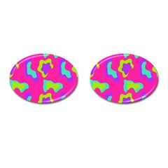 Abstract Pattern Geometric Backgrounds   Cufflinks (oval) by Eskimos