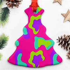 Abstract Pattern Geometric Backgrounds   Christmas Tree Ornament (two Sides) by Eskimos