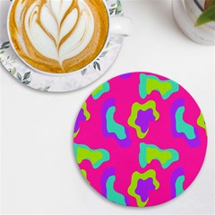 Abstract Pattern Geometric Backgrounds   Uv Print Round Tile Coaster