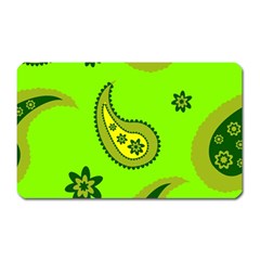 Floral Pattern Paisley Style Paisley Print  Doodle Background Magnet (rectangular) by Eskimos