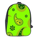 Floral pattern paisley style Paisley print  Doodle background School Bag (Large) Front