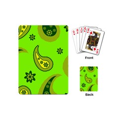 Floral Pattern Paisley Style Paisley Print  Doodle Background Playing Cards Single Design (mini) by Eskimos