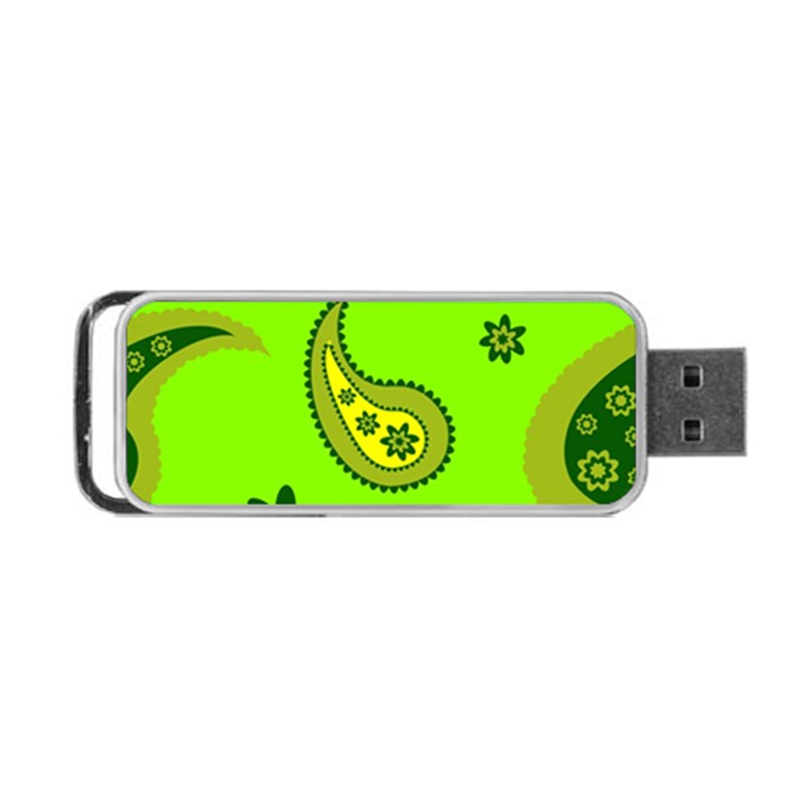 Floral pattern paisley style Paisley print  Doodle background Portable USB Flash (One Side)