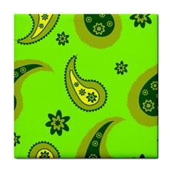 Floral Pattern Paisley Style Paisley Print  Doodle Background Tile Coaster by Eskimos