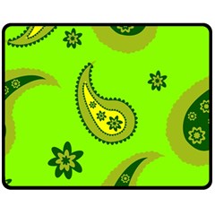 Floral Pattern Paisley Style Paisley Print  Doodle Background Fleece Blanket (medium)  by Eskimos