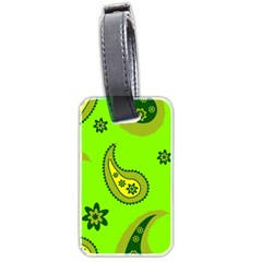 Floral Pattern Paisley Style Paisley Print  Doodle Background Luggage Tag (two Sides) by Eskimos