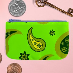 Floral Pattern Paisley Style Paisley Print  Doodle Background Large Coin Purse by Eskimos