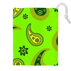 Floral Pattern Paisley Style Paisley Print  Doodle Background Drawstring Pouch (4xl) by Eskimos