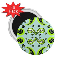 Floral Pattern Paisley Style  2 25  Magnets (10 Pack)  by Eskimos