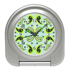 Floral Pattern Paisley Style  Travel Alarm Clock by Eskimos