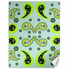 Floral Pattern Paisley Style  Canvas 18  X 24  by Eskimos