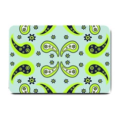 Floral Pattern Paisley Style  Small Doormat  by Eskimos