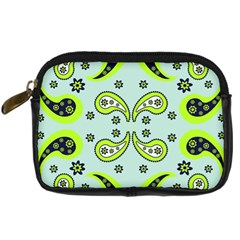 Floral Pattern Paisley Style  Digital Camera Leather Case by Eskimos