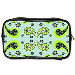 Floral Pattern Paisley Style  Toiletries Bag (two Sides) by Eskimos