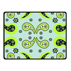 Floral Pattern Paisley Style  Fleece Blanket (small) by Eskimos