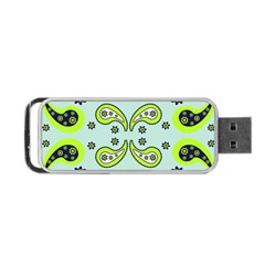 Floral Pattern Paisley Style  Portable Usb Flash (one Side) by Eskimos