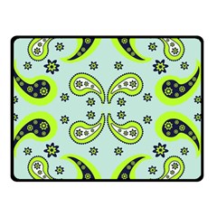 Floral Pattern Paisley Style  Double Sided Fleece Blanket (small)  by Eskimos