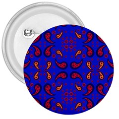 Floral Pattern Paisley Style  3  Buttons by Eskimos