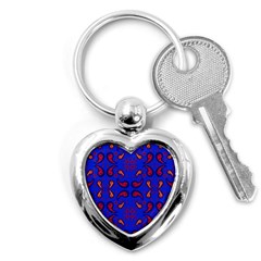 Floral Pattern Paisley Style  Key Chain (heart) by Eskimos