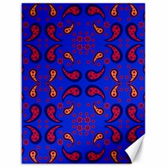 Floral Pattern Paisley Style  Canvas 18  X 24  by Eskimos