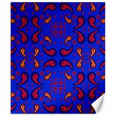 Floral Pattern Paisley Style  Canvas 20  X 24  by Eskimos