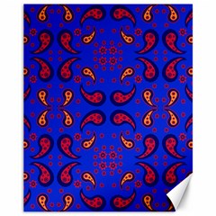 Floral Pattern Paisley Style  Canvas 11  X 14  by Eskimos