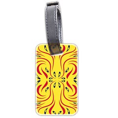 Floral Folk Damask Pattern  Luggage Tag (two Sides) by Eskimos