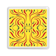 Floral Folk Damask Pattern  Memory Card Reader (square) by Eskimos